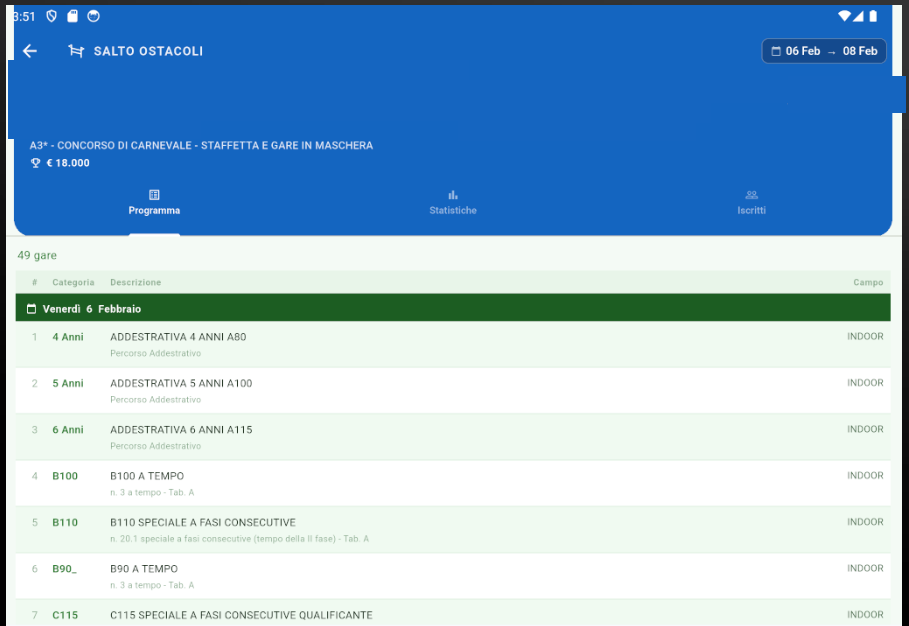 Dettaglio concorso landscape su tablet
